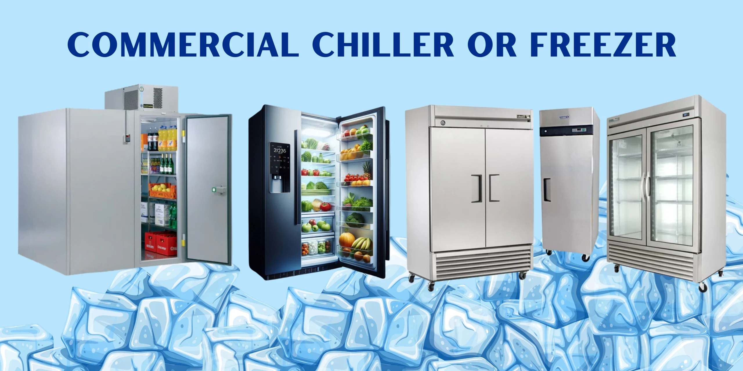 commercial chiller or freezer banner